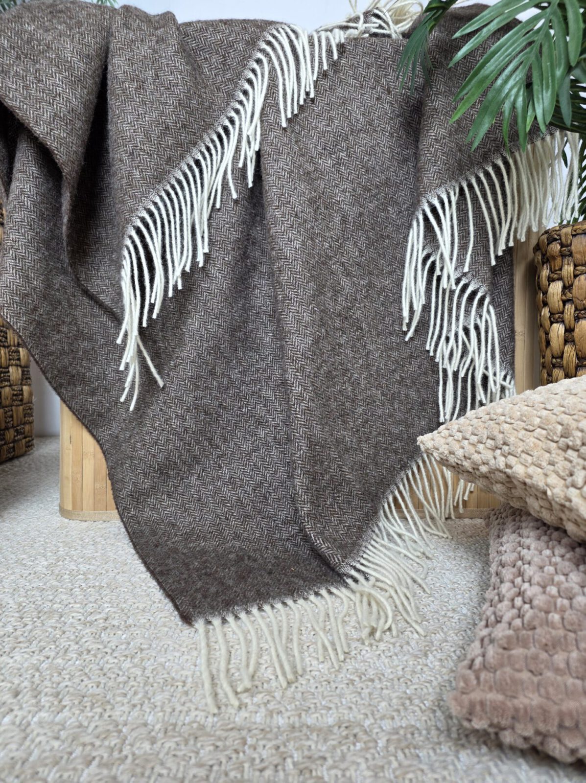 Wolldecken und Wollplaids