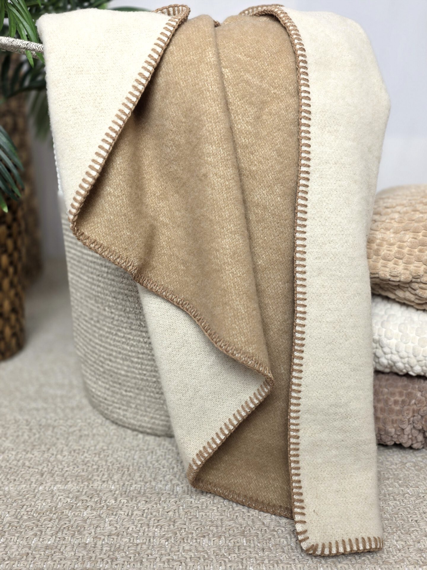 Wollplaid & Wolldecke "Selva DF" beige-cremeweiß – Bild 5