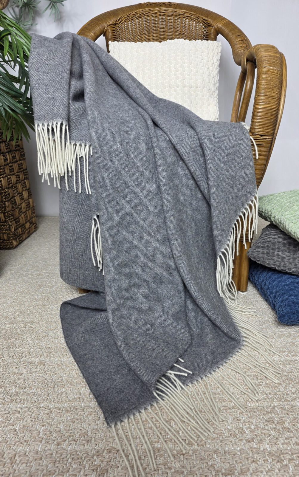 Wolldecken und Wollplaids