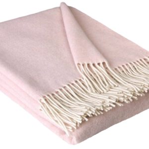 Wolldecke & Wollplaid, 90 % Merinowolle,10% Kaschmir "Faro C" rosa