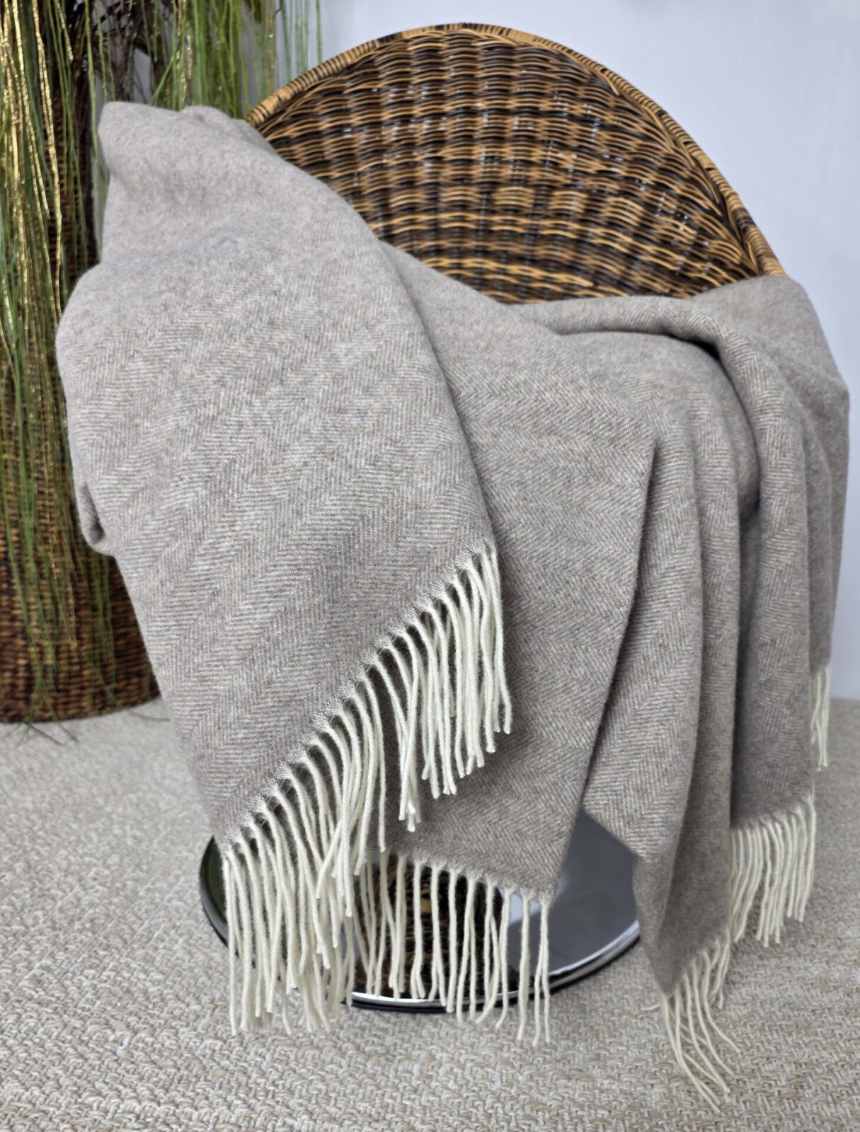 Wolldecken und Wollplaids