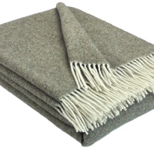 Wolldecke & Wollplaid, 90 % Merinowolle,10% Kaschmir "Faro A" olive