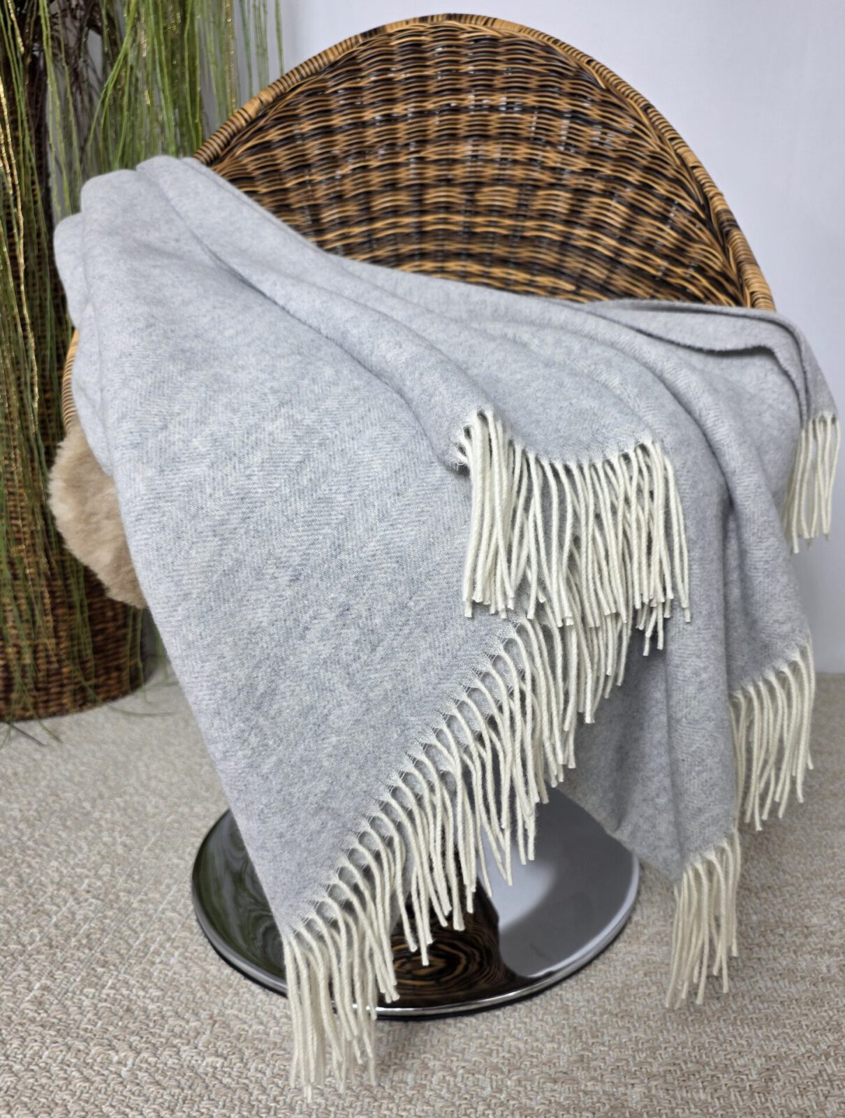 Wolldecken und Wollplaids