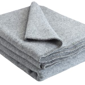 Wollplaid & Wolldecke "Selva DF" hellgrau-hellgrau