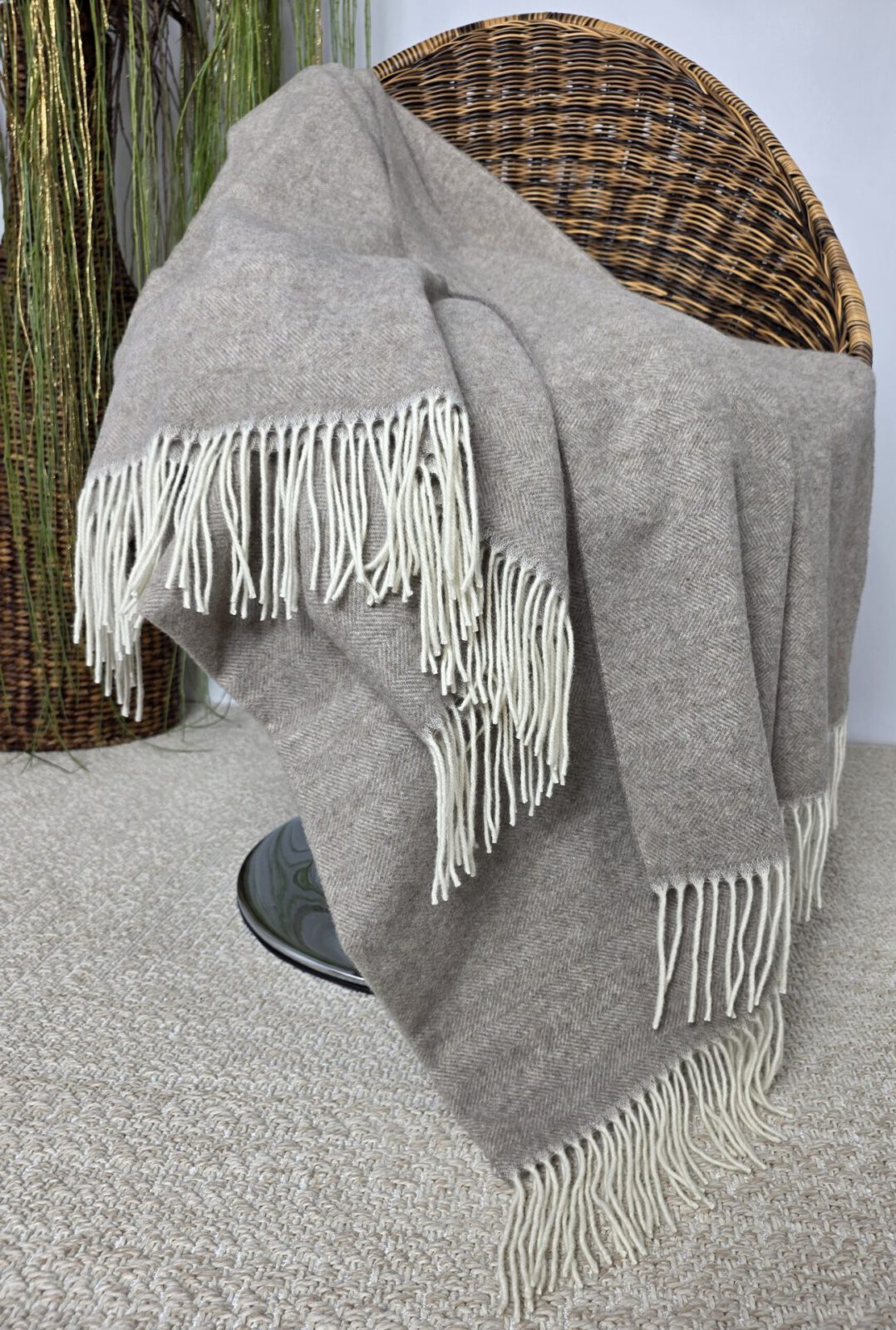 Wolldecken und Wollplaids