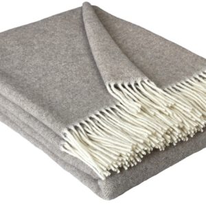 Wolldecke & Wollplaid, 90 % Merinowolle,10% Kaschmir "Faro C" braun