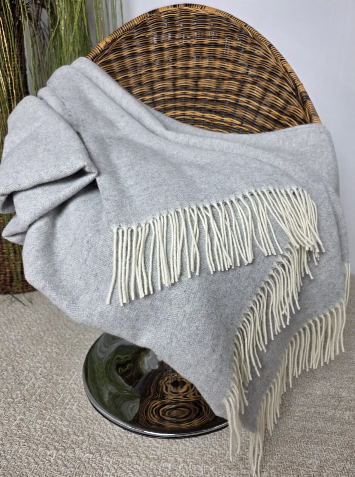 Wolldecken und Wollplaids