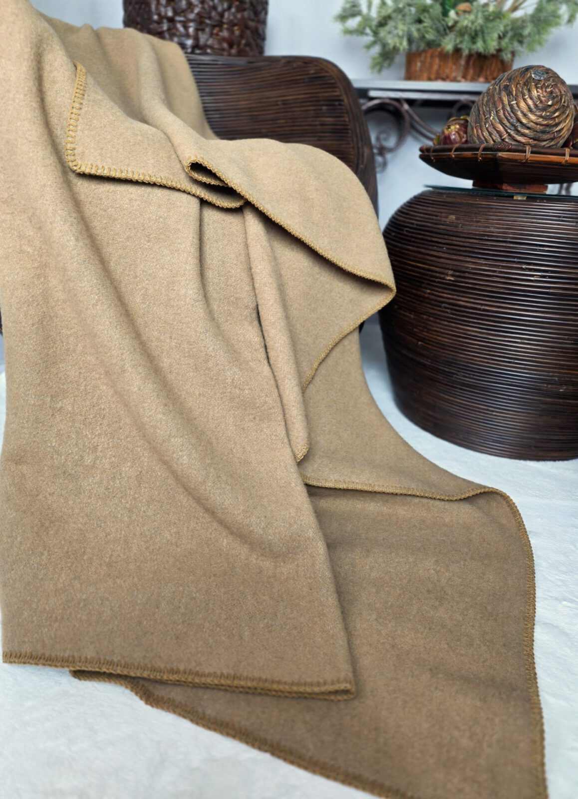 Wolldecken und Wollplaids