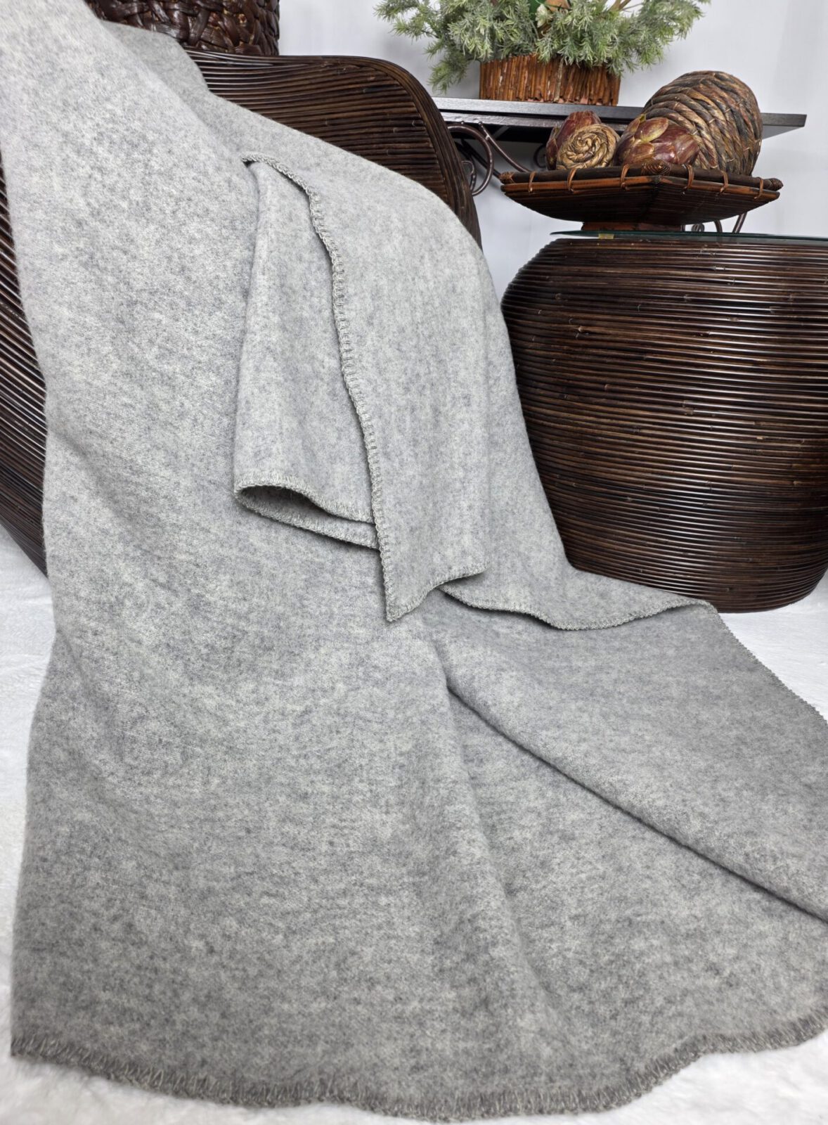 Wolldecken und Wollplaids