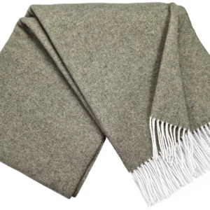 Wolldecke & Wollplaid, 90 % Merinowolle,10% Kaschmir "Faro A" olive