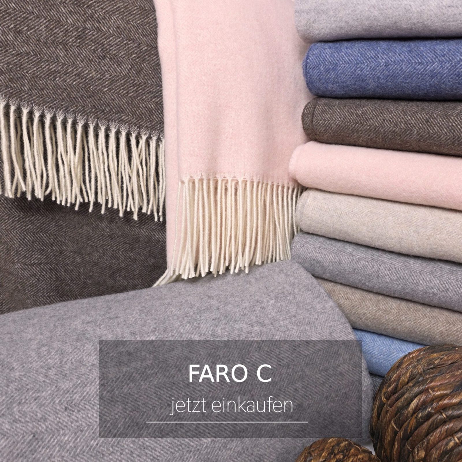 Wolldecken und Wollplaids