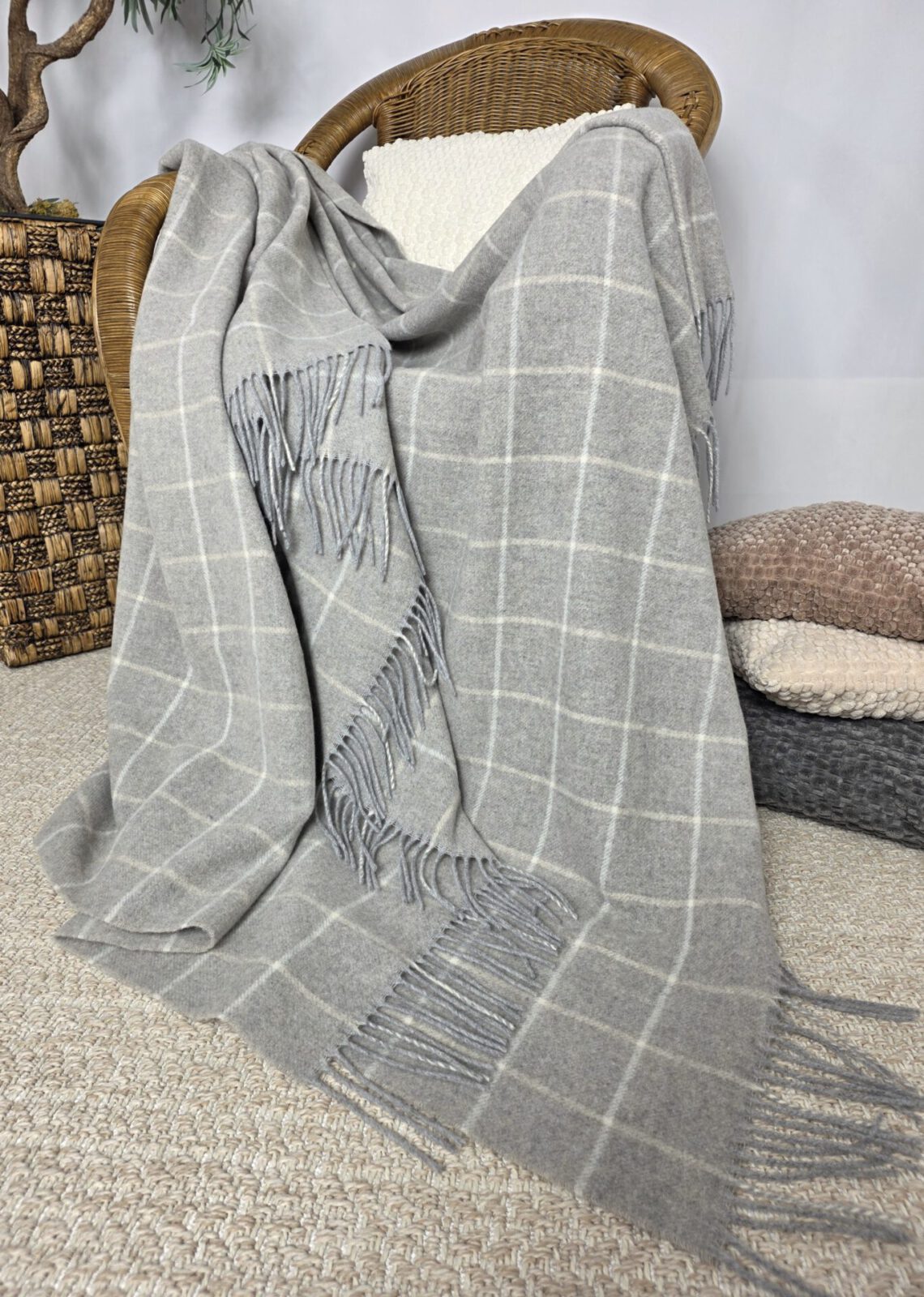 Wolldecken und Wollplaids
