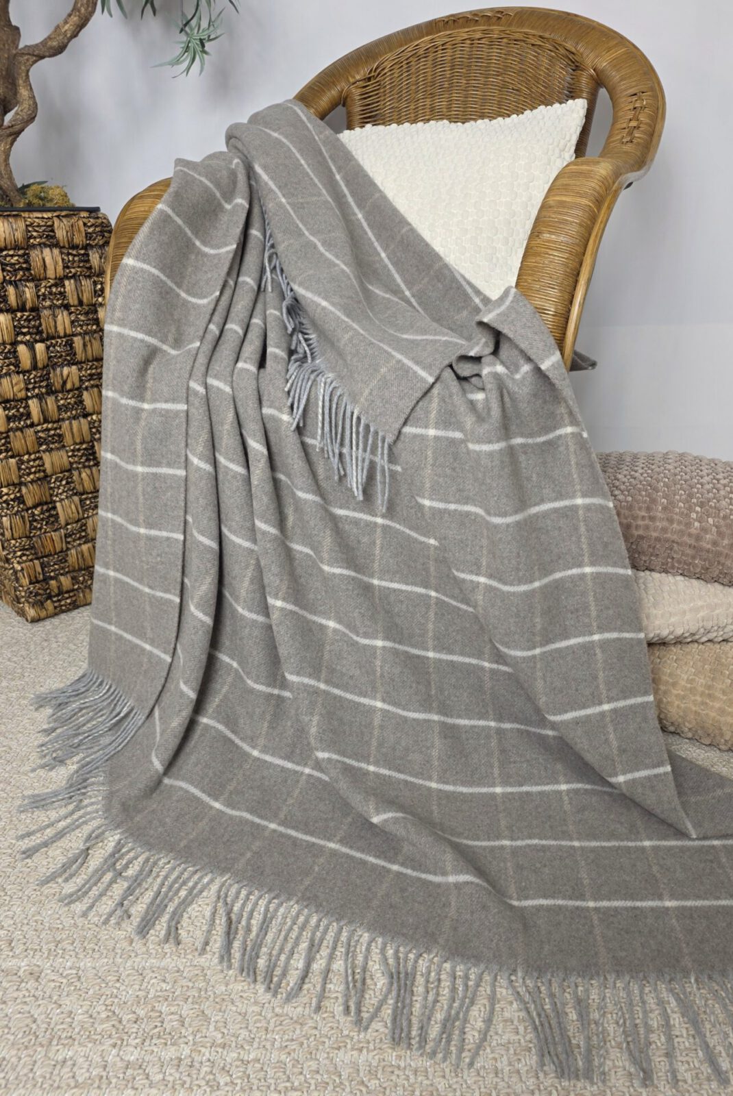 Wolldecken und Wollplaids