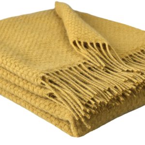 Wollplaid & Wolldecke "Tirol R" gelb/ocker