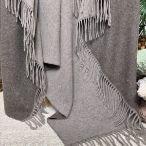 Alternative view of Wolldecke & Wollplaid, 90 % Merinowolle,10% Kaschmir "Faro DF" hellbraun-braun