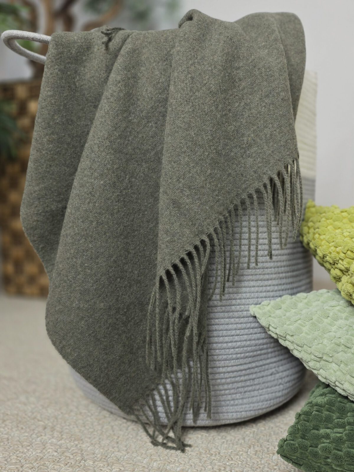 Wolldecken und Wollplaids