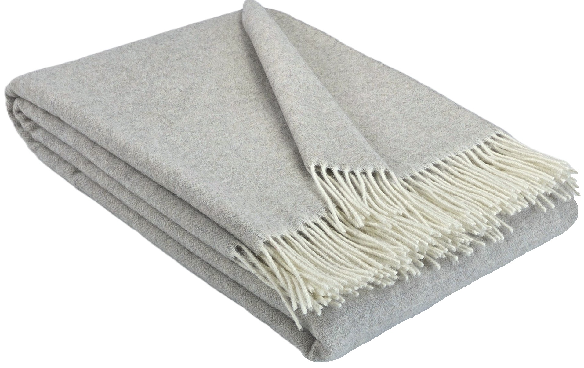 Wolldecke & Wollplaid, 90 % Merinowolle,10% Kaschmir "Faro A" beige-grau