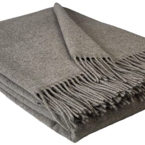 Wolldecke & Wollplaid, 90 % Merinowolle,10% Kaschmir "Faro U" braun