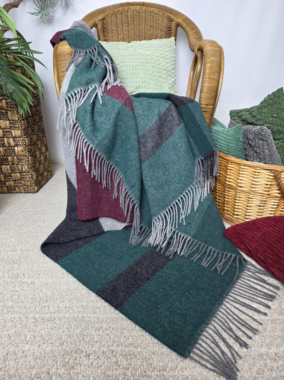 Wolldecken und Wollplaids