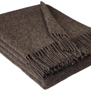 Wollplaid & Wolldecke "Tirol DF" dunkelbraun