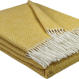 Wollplaid & Wolldecke "Tirol V" gelb/ocker