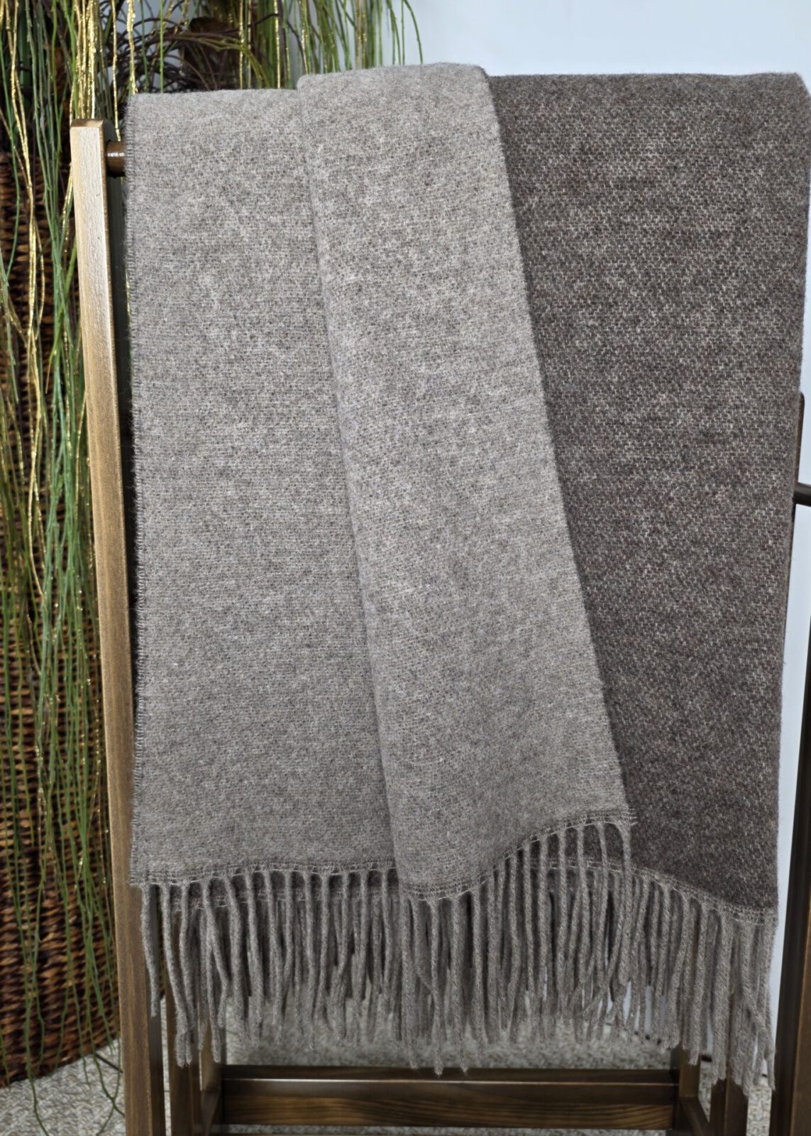 Wolldecken und Wollplaids