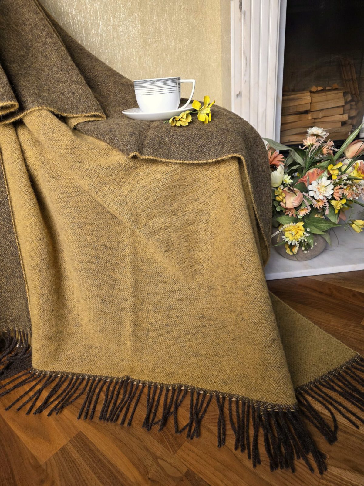 Wolldecken und Wollplaids