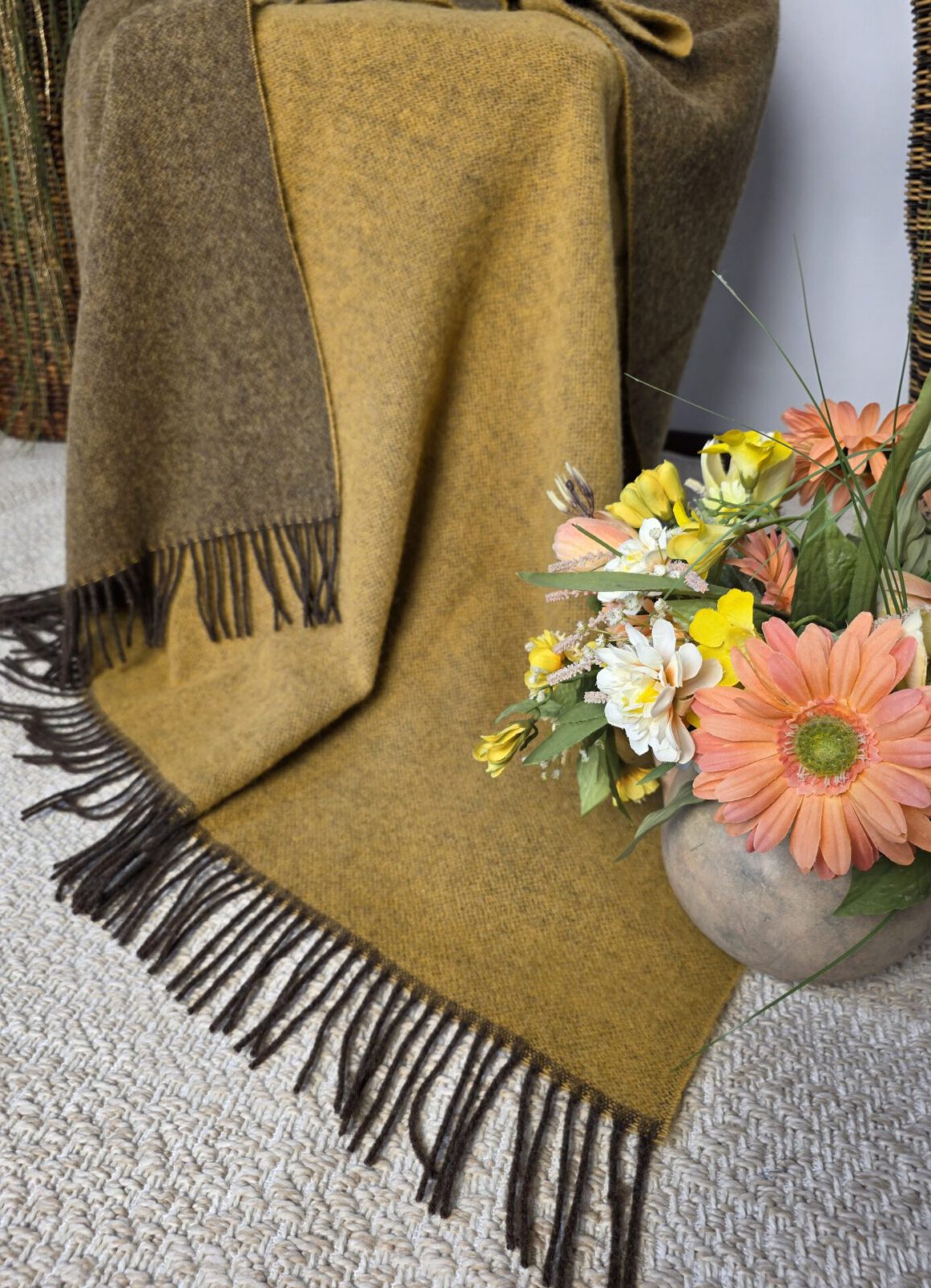 Wolldecken und Wollplaids