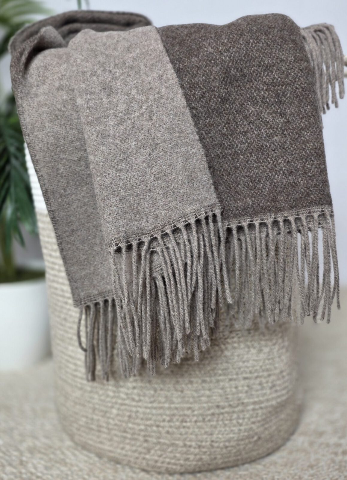 Wolldecken und Wollplaids