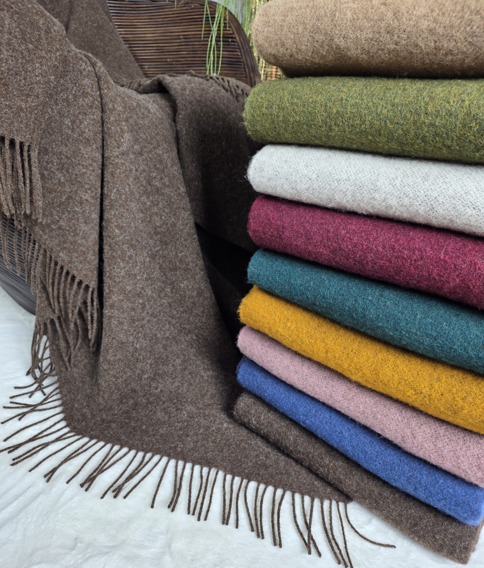 Wollplaid & Wolldecke "Tirol DF" dunkelbraun – Bild 5