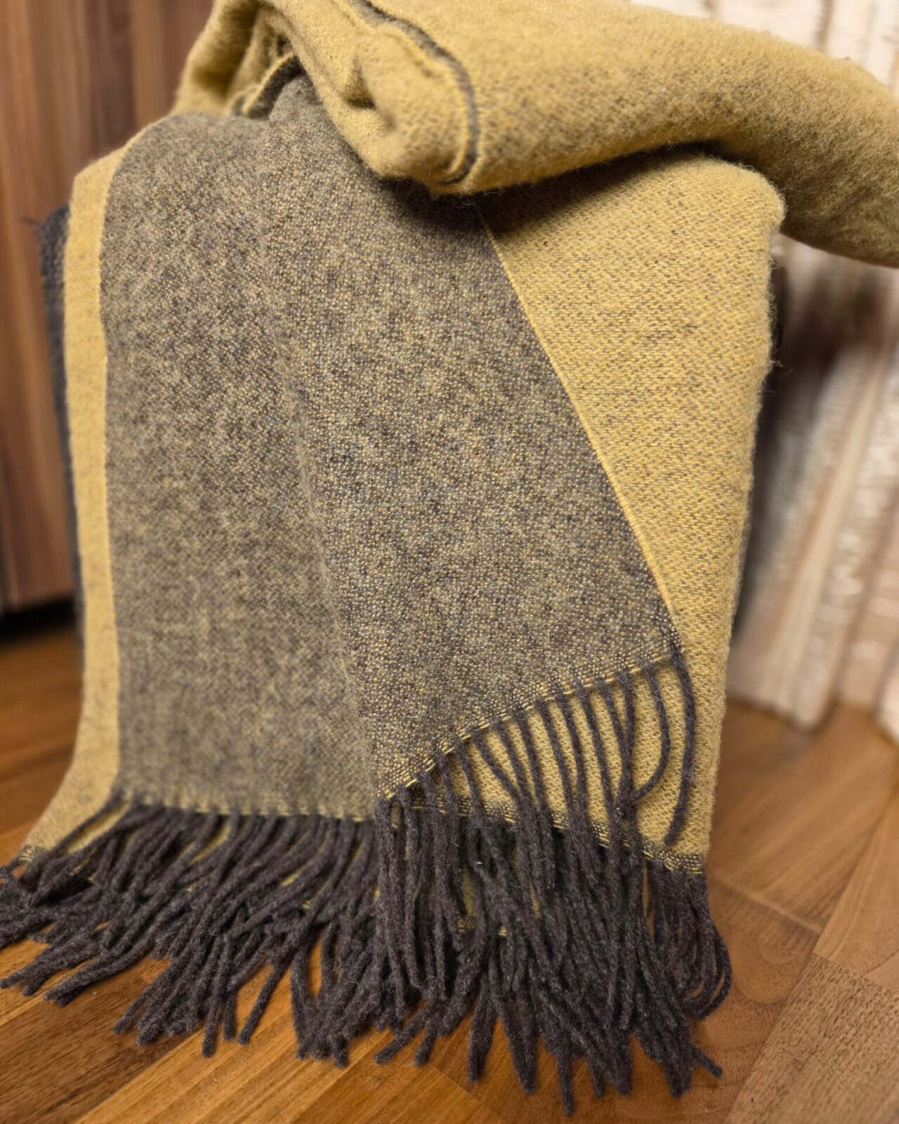 Wolldecken und Wollplaids