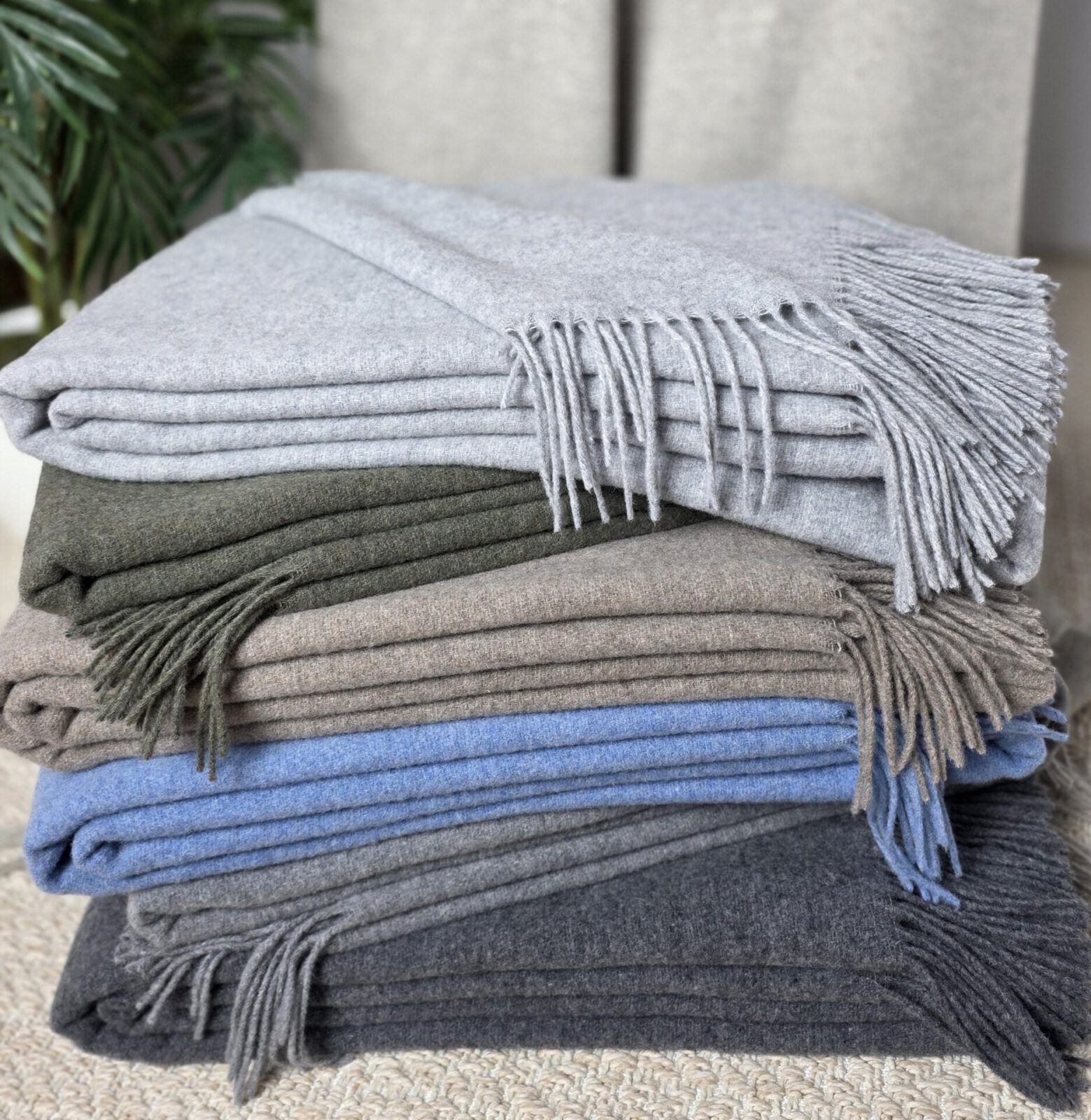 Wolldecken und Wollplaids