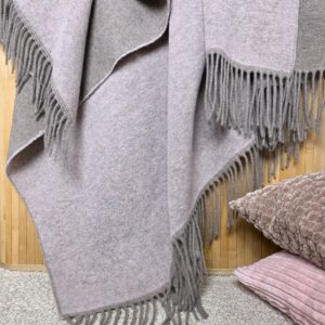 Alternative view of Wolldecke & Wollplaid, 90 % Merinowolle,10% Kaschmir "Faro DF" hellbraun-rosa