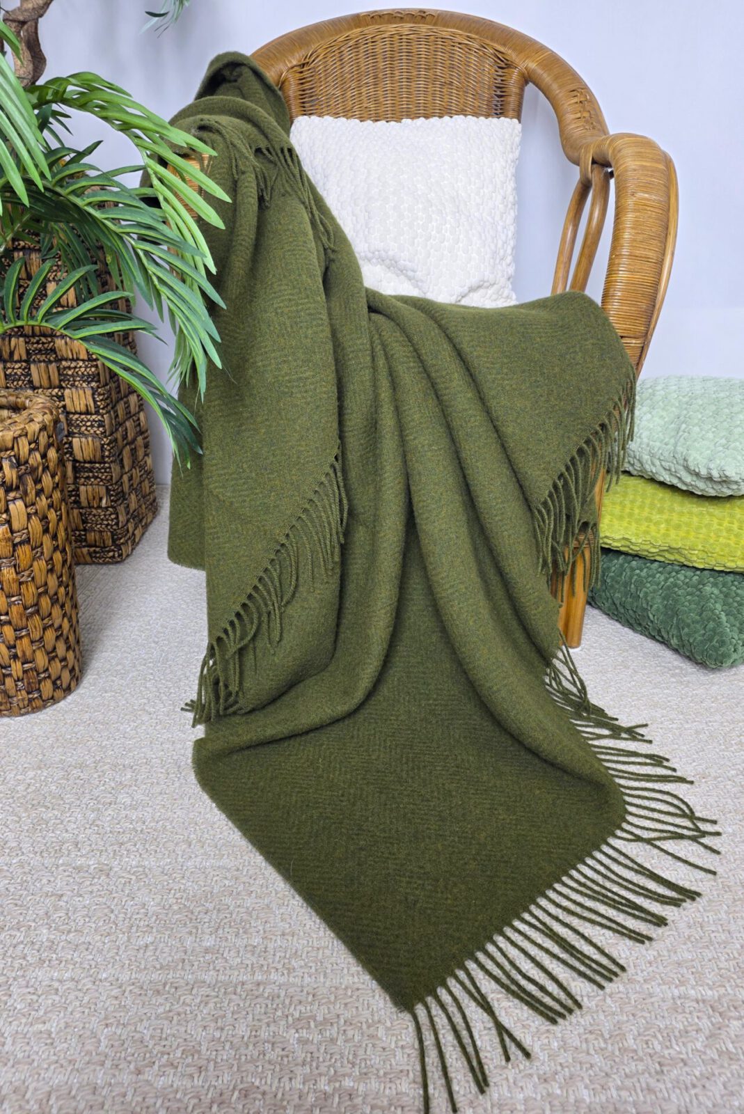 Wolldecken und Wollplaids
