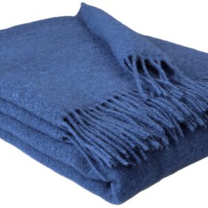Wollplaid & Wolldecke "Tirol U" blau