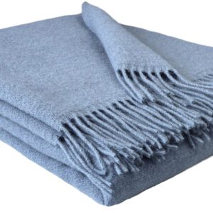 Wollplaid & Wolldecke "Tirol U" hellblau