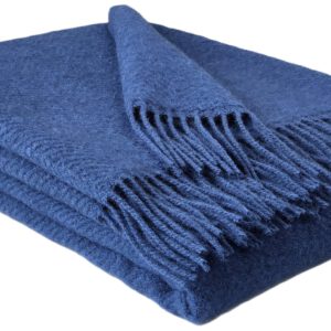 Wollplaid & Wolldecke "Tirol MU" blau