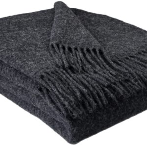 Wollplaid & Wolldecke "Tirol MU" anthrazit