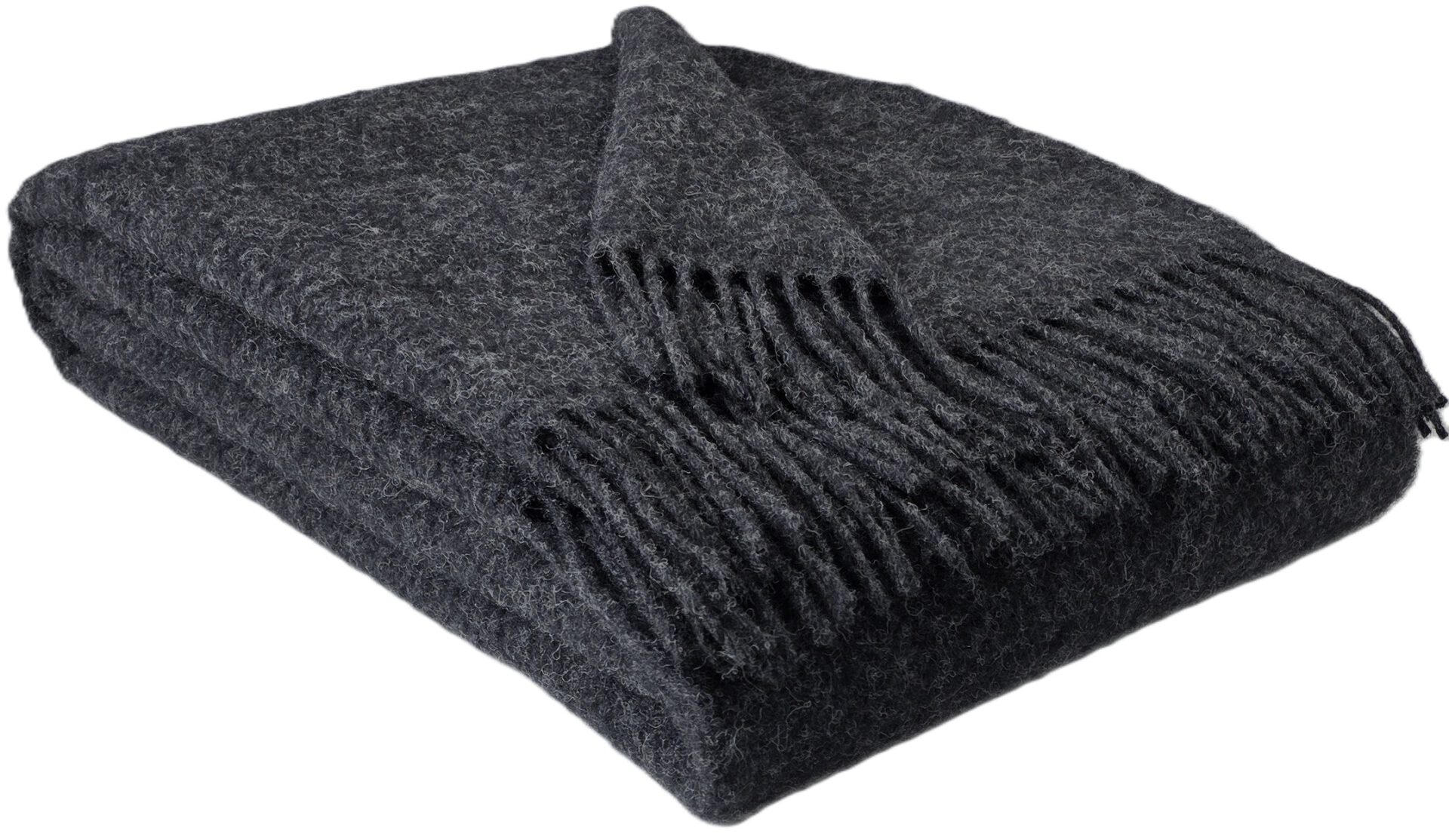 Wollplaid & Wolldecke "Tirol MU" anthrazit