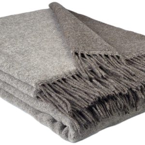 Wolldecke & Wollplaid, 90 % Merinowolle,10% Kaschmir "Faro DF" braun-hellbraun