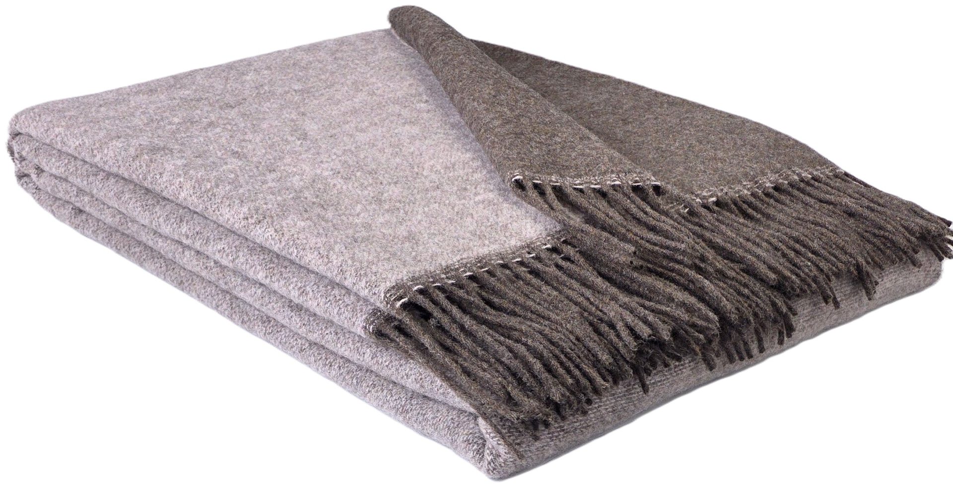 Wolldecke & Wollplaid, 90 % Merinowolle,10% Kaschmir "Faro DF" braun-rosa