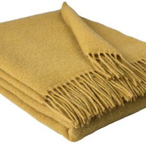 Wollplaid & Wolldecke "Tirol U" gelb