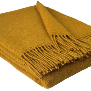 Wollplaid & Wolldecke "Tirol U" senf