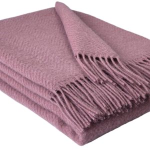 Wollplaid & Wolldecke "Tirol MU" altrosa