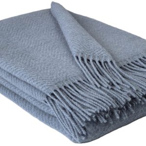 Wollplaid & Wolldecke "Tirol MU" hellblau