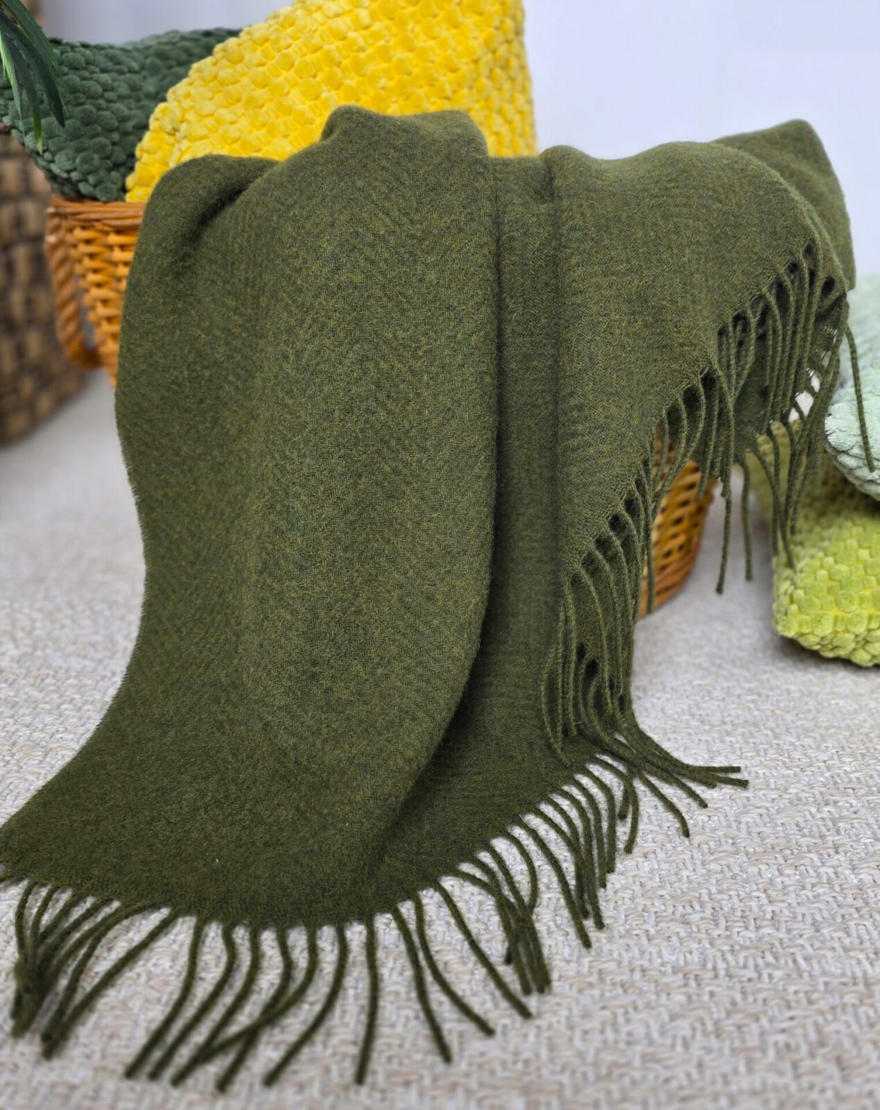 Wolldecken und Wollplaids