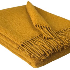 Wollplaid & Wolldecke "Tirol MU" senf