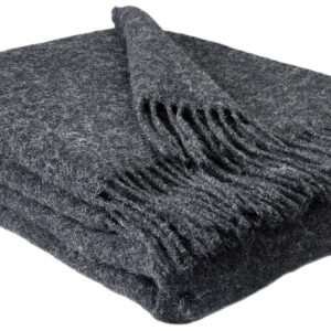 Wollplaid & Wolldecke "Tirol U" anthrazit