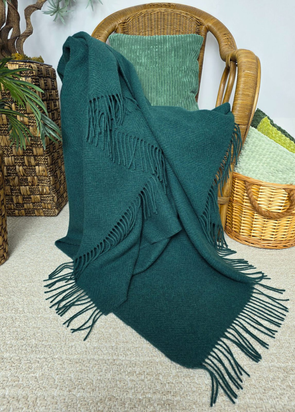 Wolldecken und Wollplaids