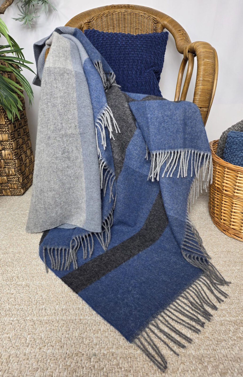 Wolldecken und Wollplaids